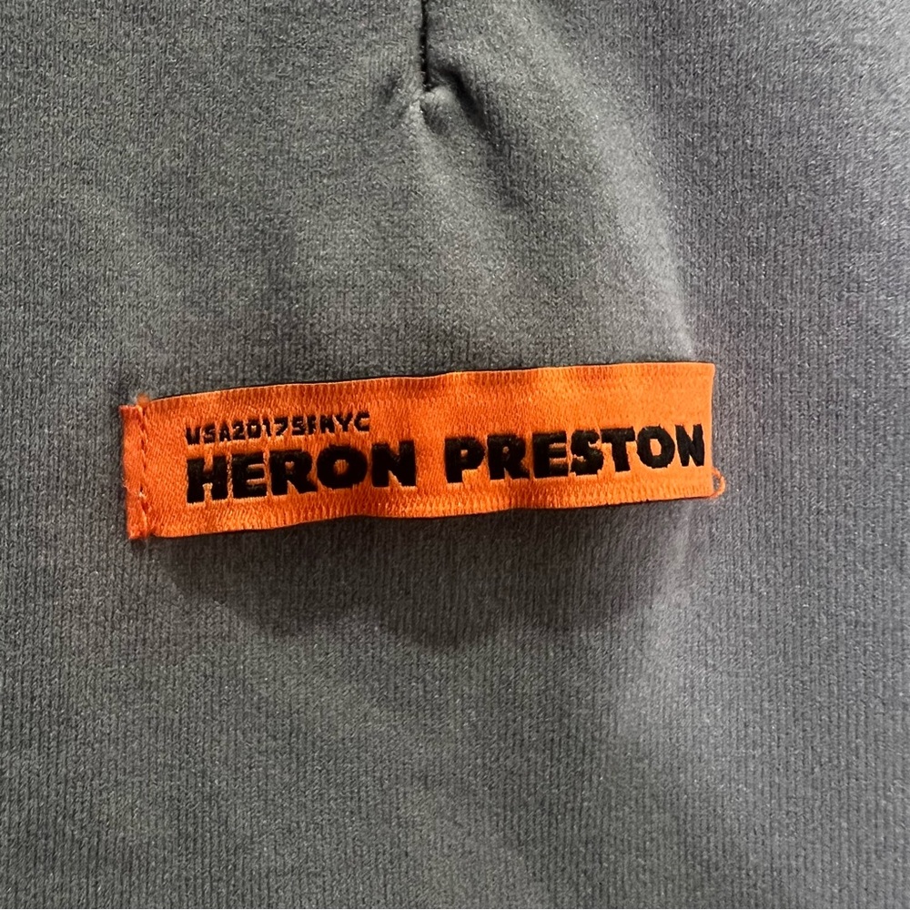 Heron Preston Jumpsuit Reflective Logo Grey Long Sleeve Stretch Size XL‎ - Picture 7 of 13